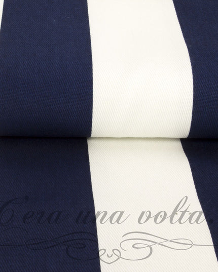 Cm 148 x cm 80 ScampoloTessuto a righe Blu