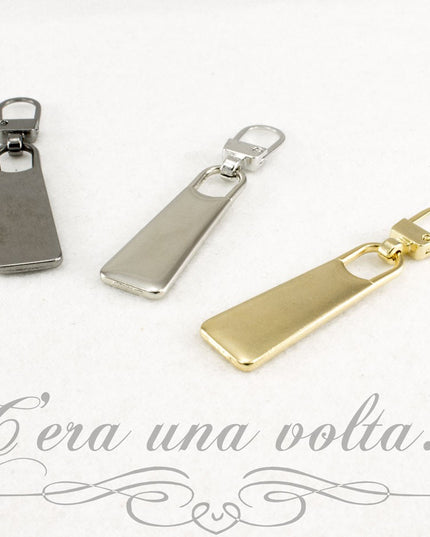 Tiretto cerniera lampo rettangolare piatto