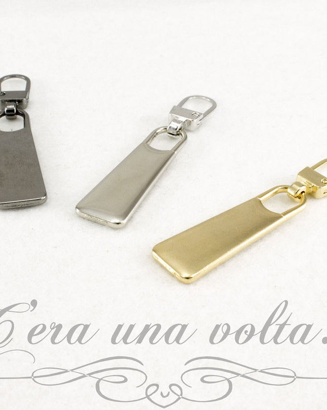 Tiretto cerniera lampo rettangolare piatto