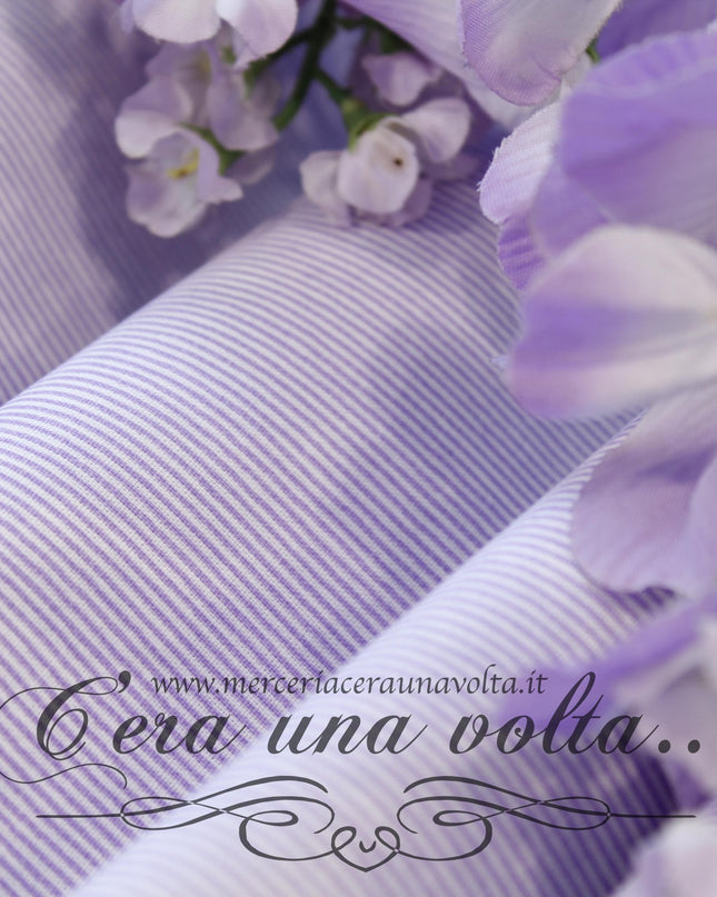 Cm 148 x cm 180 Scampolo Tessuto Provenzale a Righe Glicine