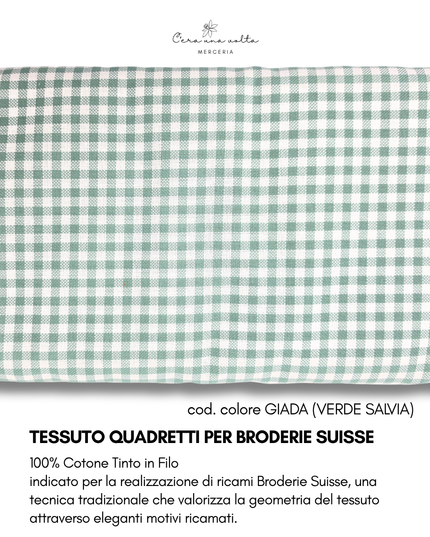 Tessuto Quadretti per Broderie Suisse – 100% Cotone Tinto in Filo