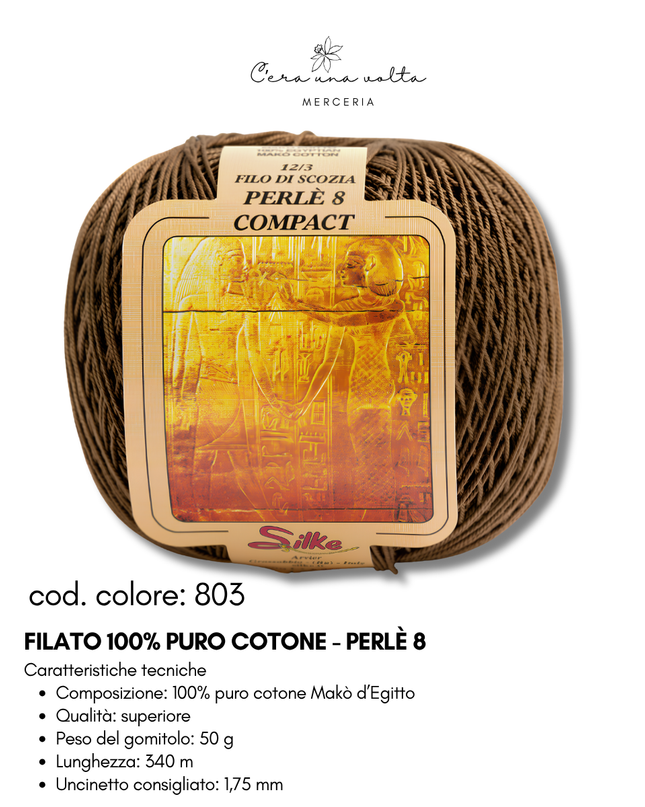 Filato 100% Puro Cotone - Perlè 5 e Perlè 8