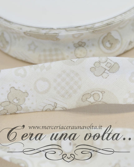 Sbieco di cotone Orsetti Natural
