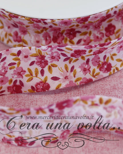 Sbieco di cotone Fleurs roses