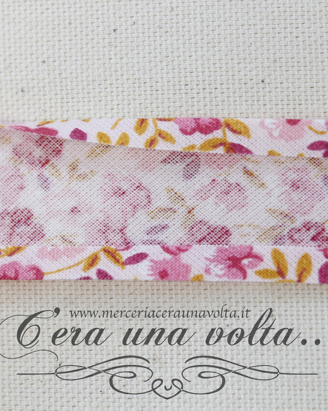 Sbieco di cotone Fleurs roses