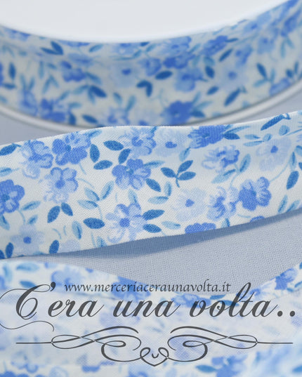 Sbieco di cotone Fleurs Bleu