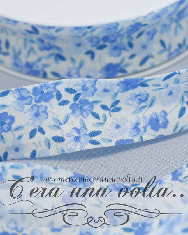 Sbieco di cotone Fleurs Bleu