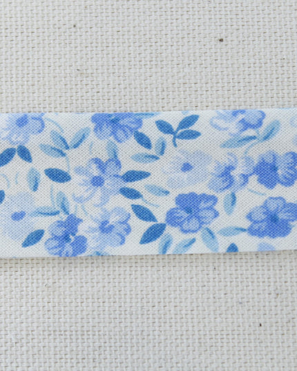 Sbieco di cotone Fleurs Bleu
