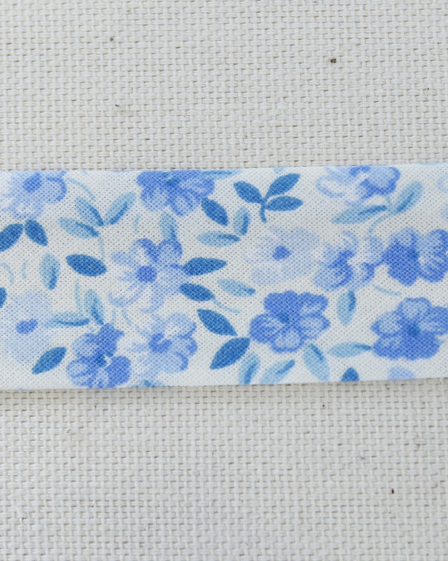 Sbieco di cotone Fleurs Bleu