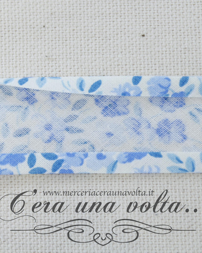 Sbieco di cotone Fleurs Bleu