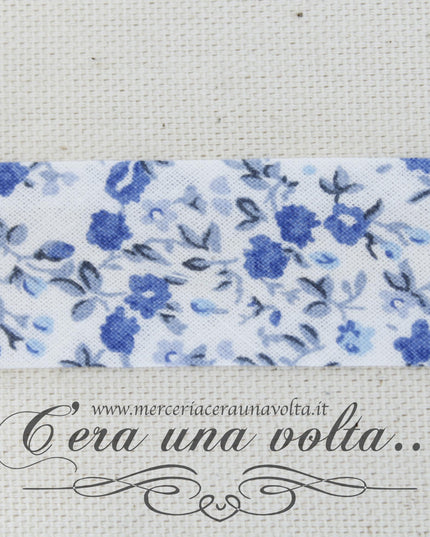 Sbieco di cotone Primavera Azzurra