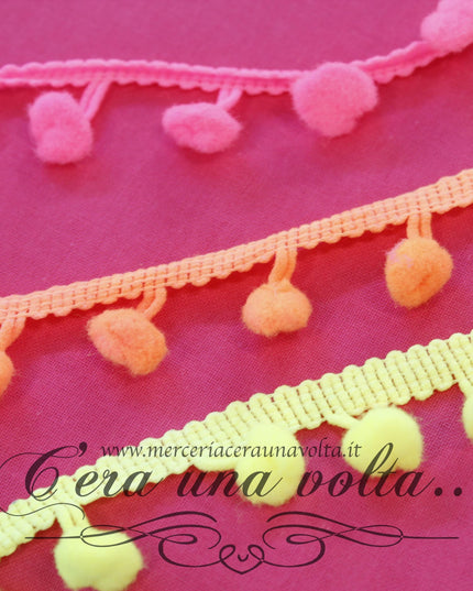 Fettuccia pom pom multicolor