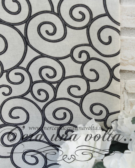 Tessuto per tende Arabesque Antracite