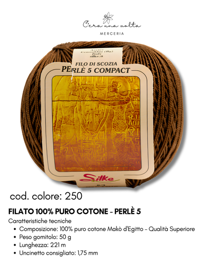 Filato 100% Puro Cotone - Perlè 5 e Perlè 8