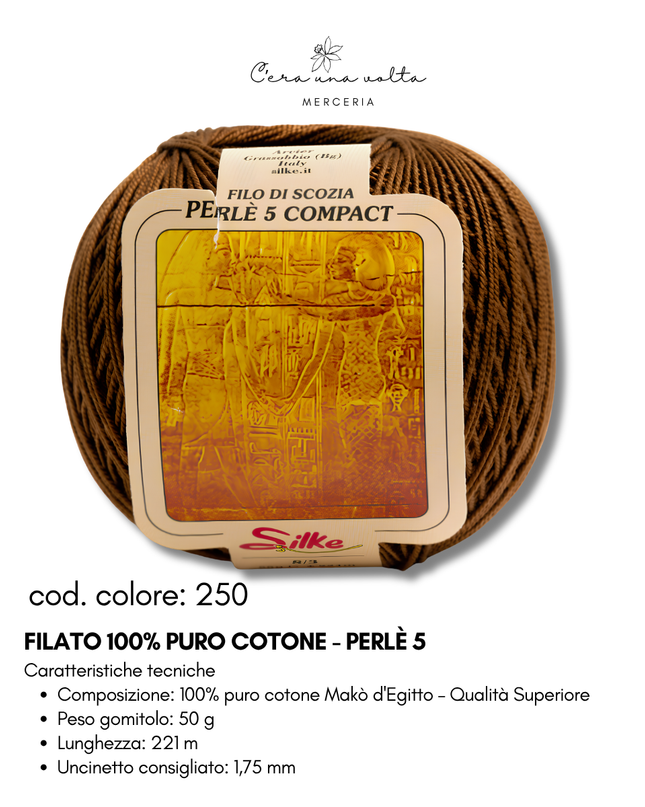 Filato 100% Puro Cotone - Perlè 5 e Perlè 8