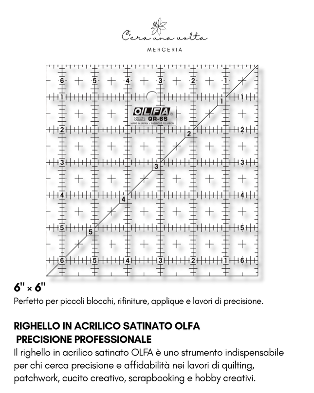 Righello in Acrilico Satinato OLFA – Precisione Professionale