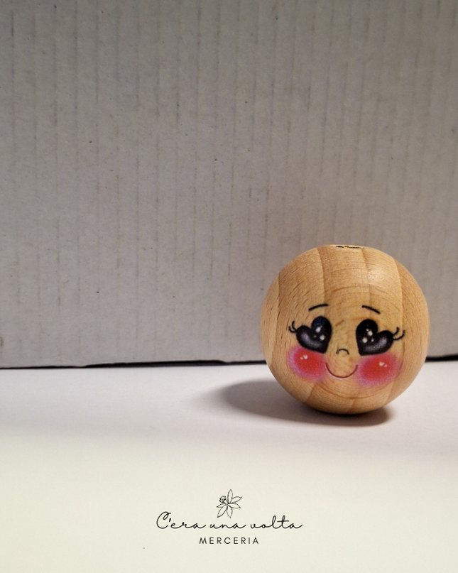 Faccine in legno già dipinte cm 2,5