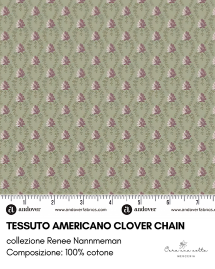 Tessuto americano Clover Chain collezione Renee Nannmeman