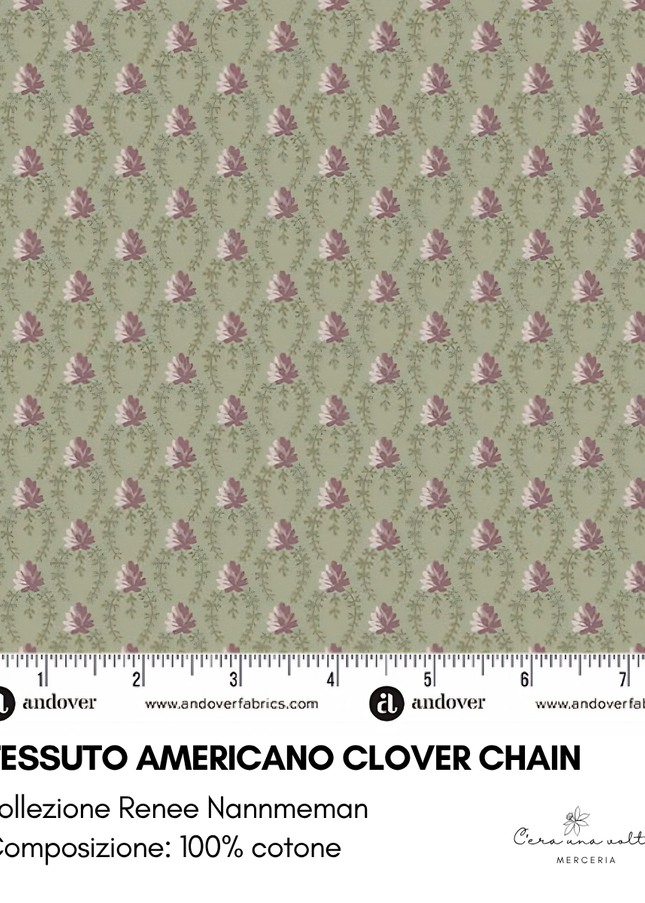 Tessuto americano Clover Chain collezione Renee Nannmeman