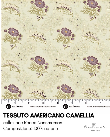 Tessuto americano Camellia collezione Renee Nannmeman