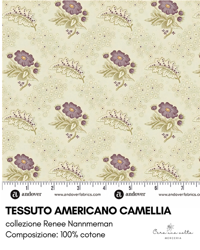 Tessuto americano Camellia collezione Renee Nannmeman