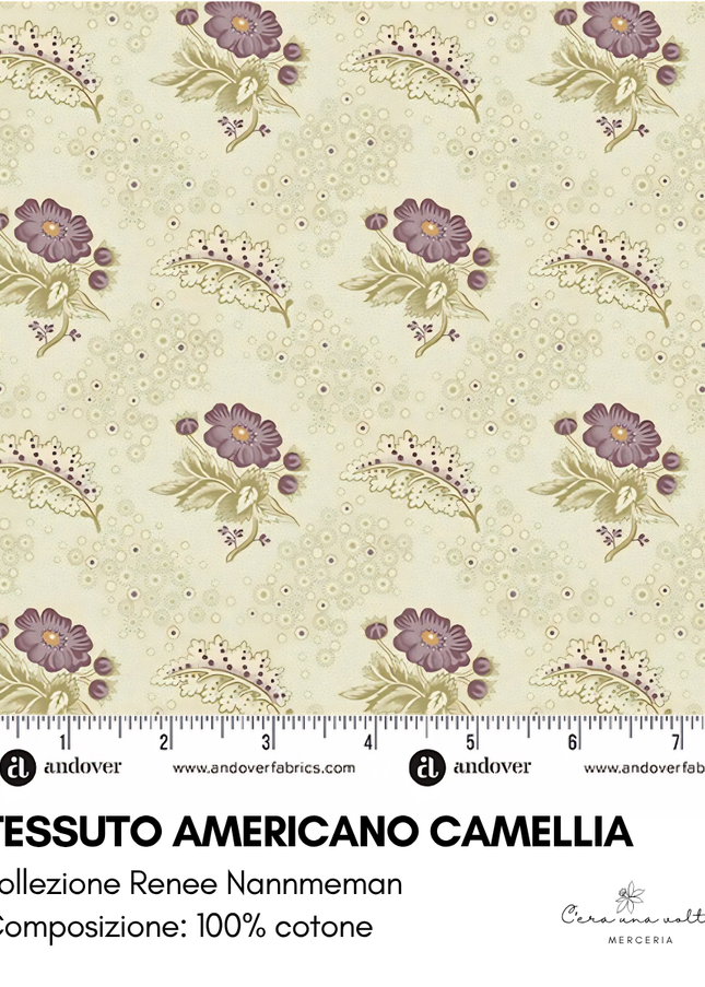 Tessuto americano Camellia collezione Renee Nannmeman