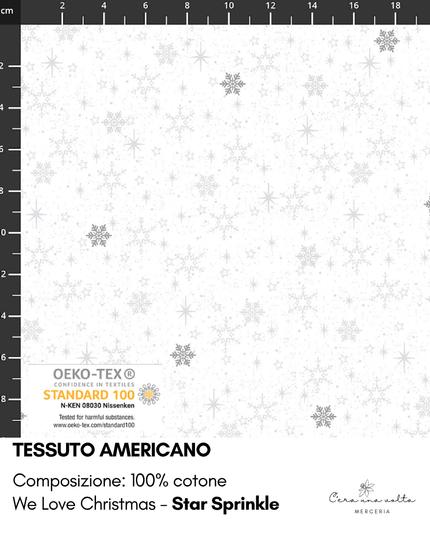 Tessuto americano We Love Christmas (Natale)