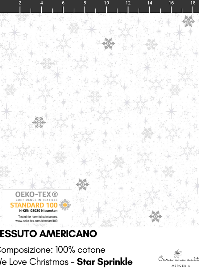 Tessuto americano We Love Christmas (Natale)