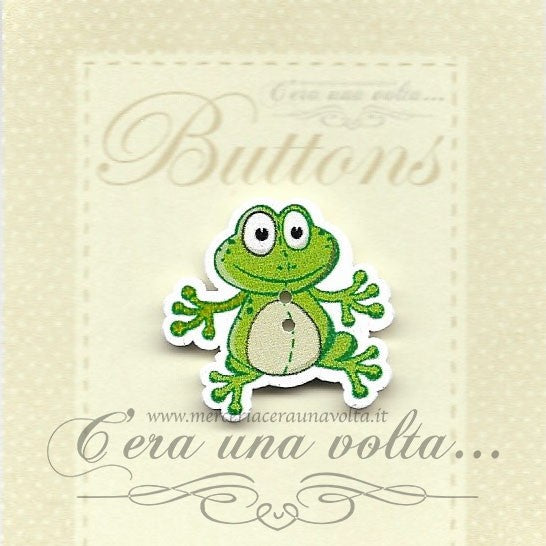 Bottoni in legno Frog
