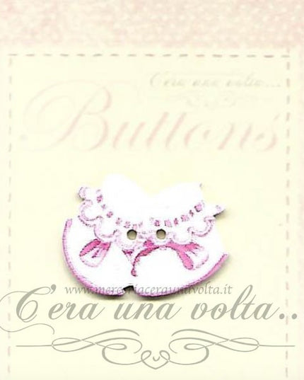 Bottoni in legno Pink shoes