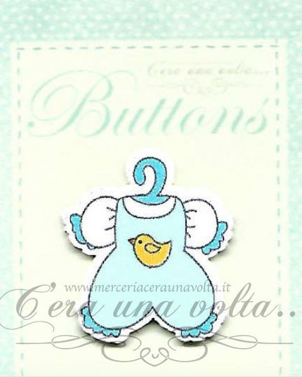 Bottoni in legno Light blue dress