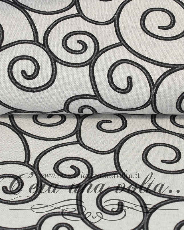 Tessuto Arabesque Antracite