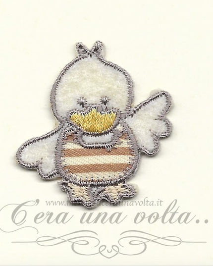 Toppa termoadesiva in cotone Baby Duck