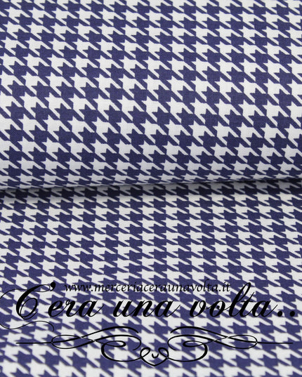 Tessuto in cotone stampa pied de poule