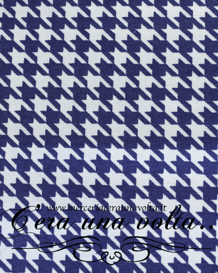 Tessuto in cotone stampa pied de poule