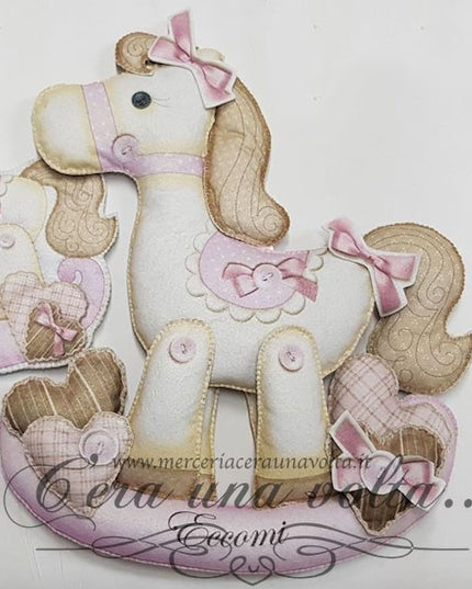 Cavallo a dondolo Rosa