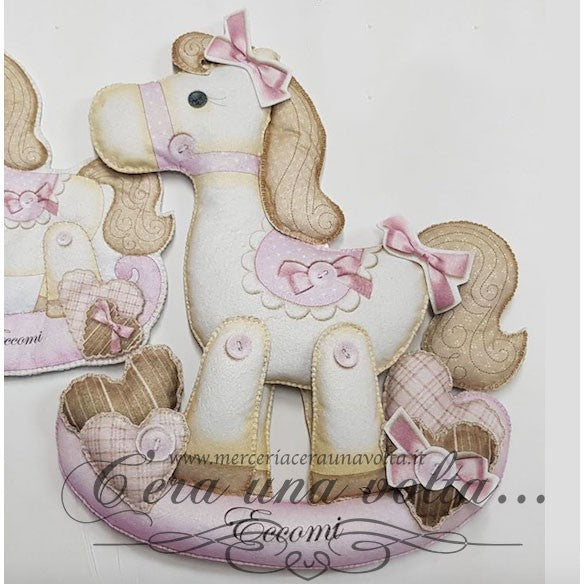 Cavallo a dondolo Rosa