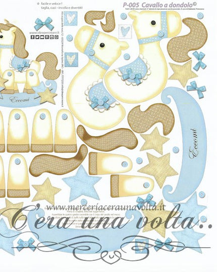 Cavallo a dondolo Azzurro