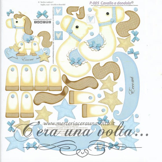 Cavallo a dondolo Azzurro