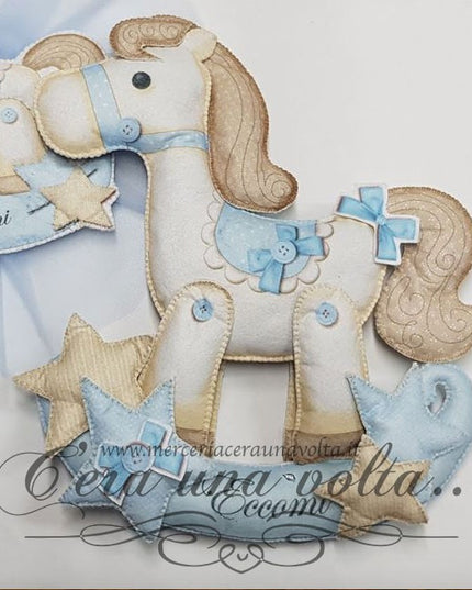 Cavallo a dondolo Azzurro