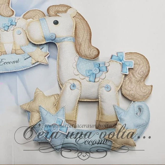 Cavallo a dondolo Azzurro
