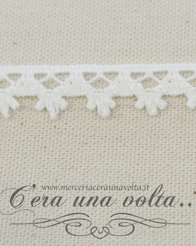 Merletto in cotone bianco