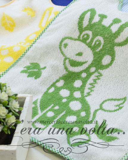 Bavaglino asilo con elastico giraffe