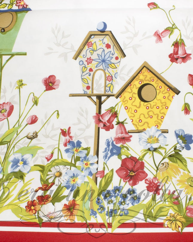 Tessuto stampato casette