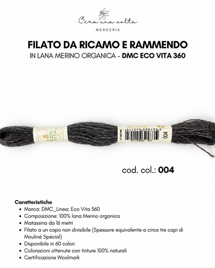 Filato da ricamo e rammendo in lana Merino organica – DMC Eco Vita 360