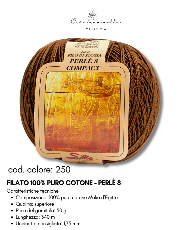 Filato 100% Puro Cotone - Perlè 5 e Perlè 8