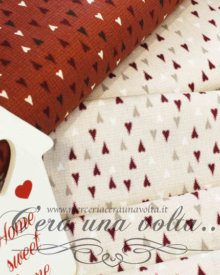 Tessuto in cotone Cuori