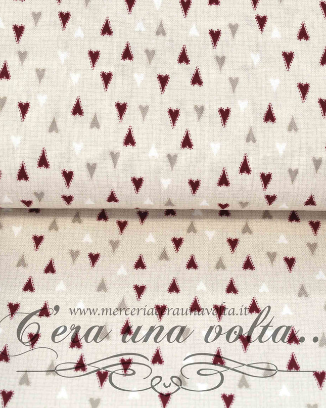Tessuto in cotone Cuori