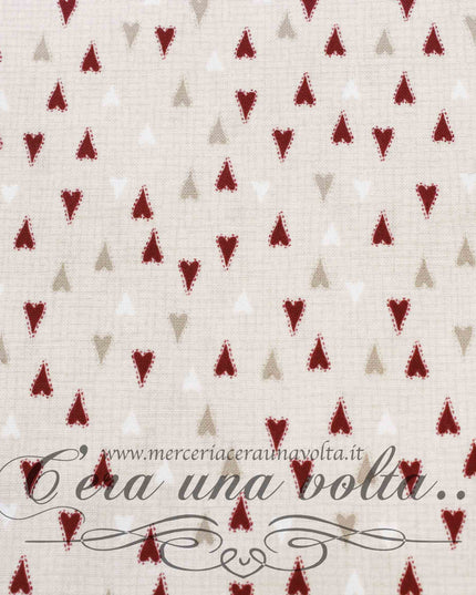 Tessuto in cotone Cuori
