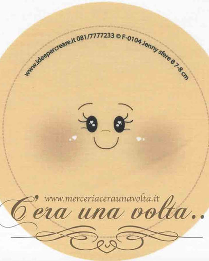 Viso stampato su tessuto Jenny